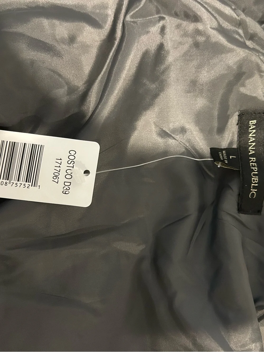 🩶🧥 BANANA REPUBLIC MEN’S FULL ZIP JACKET grey 🧥🩶NWT size Large